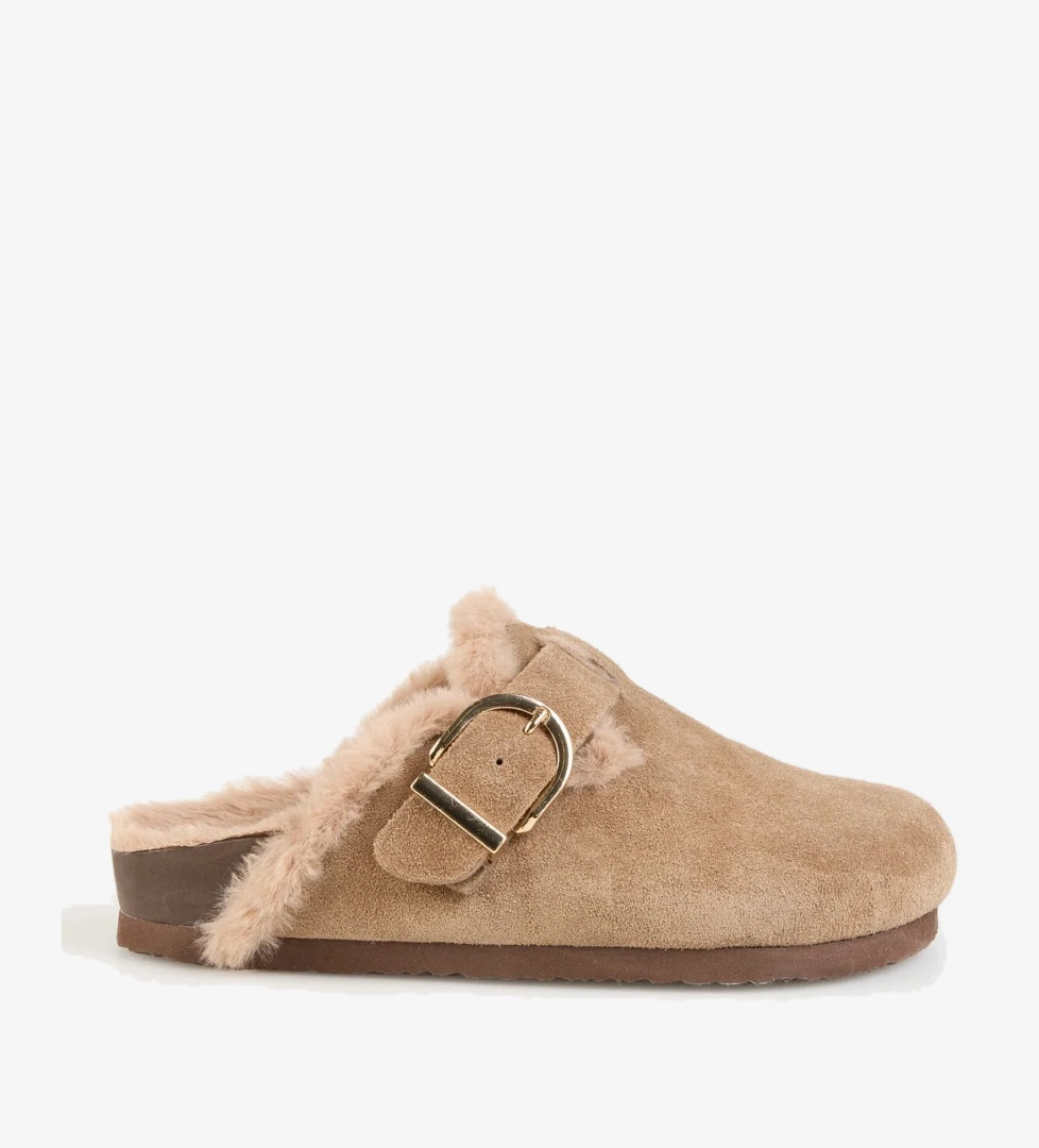 Vizon Kadın Süet Terlik KAYRAN - Görsel 1