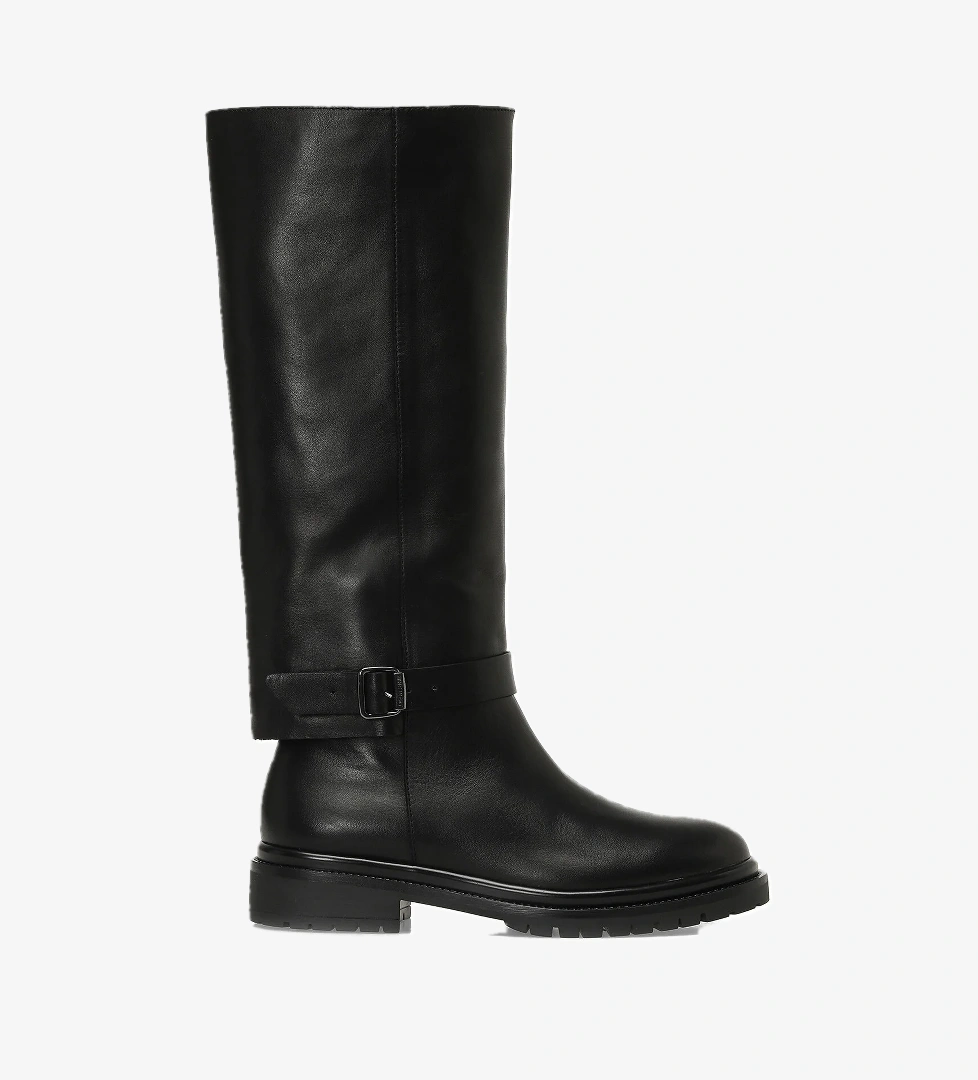 OWELA 5PR Siyah Kadın Düz Çizme - Görsel 1