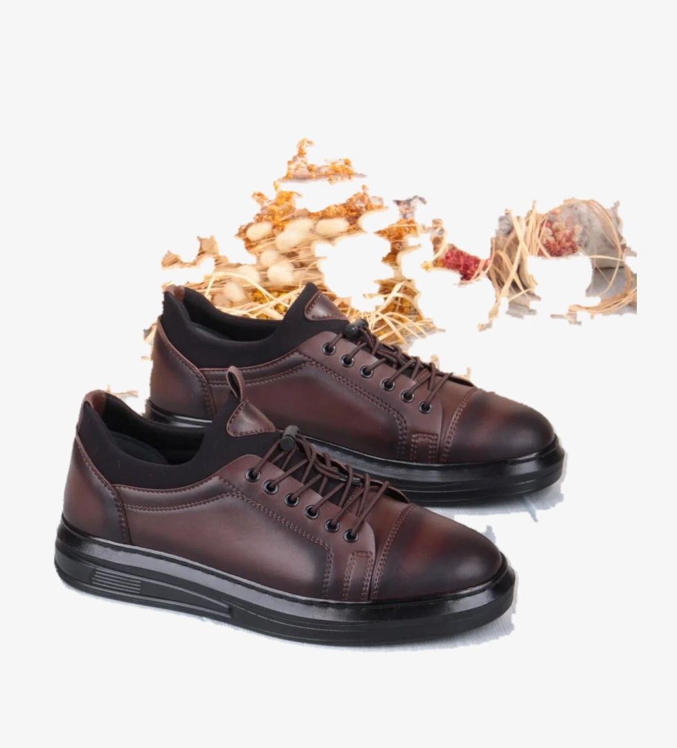 1196 Etap Lastik Bağcıklı Rahat Hafif Dikişli Taban Erkek Ayakkabı