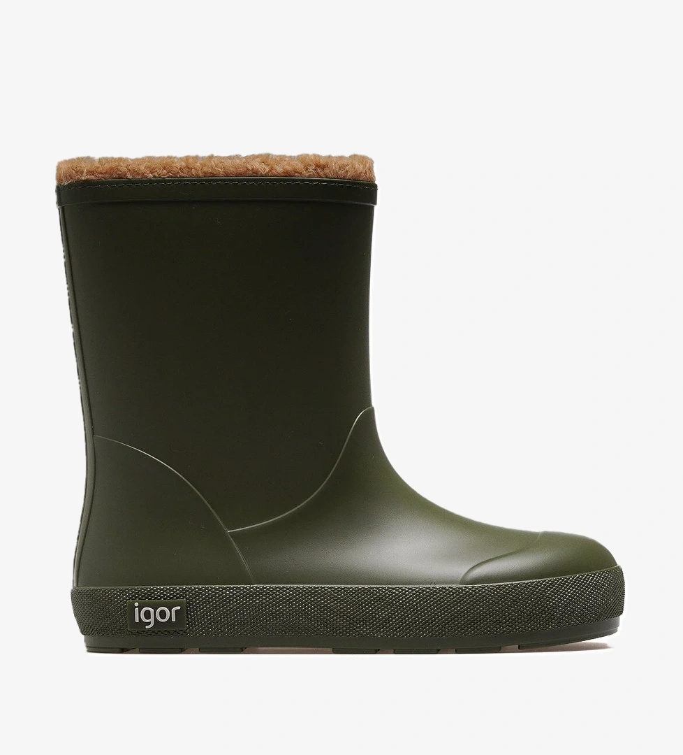 Yogi Borreguito Unisex Çocuk Kürklü Su Geçirmez Çizme 25k W10306 Haki