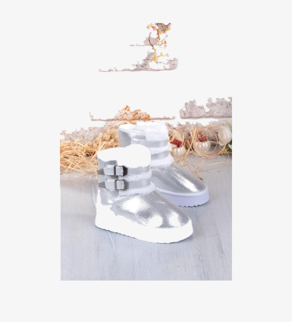 Nurela Simli Süet İçi Kürklü Tüy Ve Toka Detaylı Anne Kız Kısa Kadın Bot