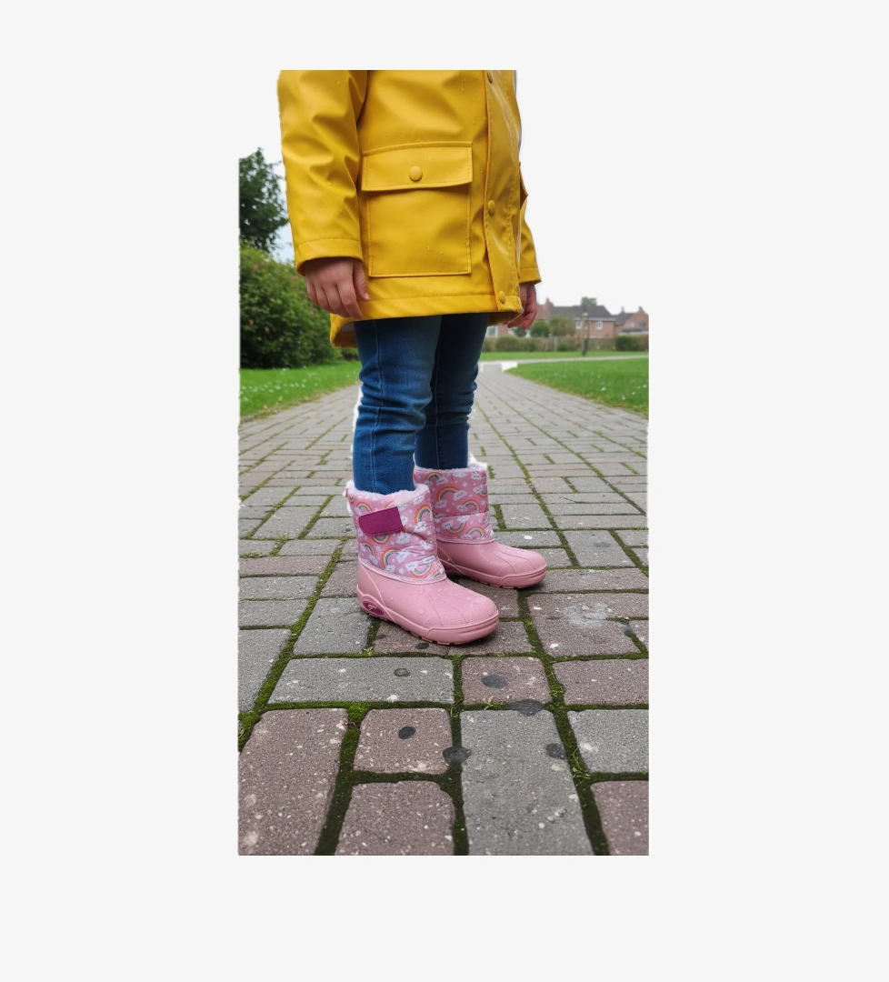 KIZ ÇOCUK SU GEÇİRMEZ İÇİ KÜRKLÜ KAR BOTU