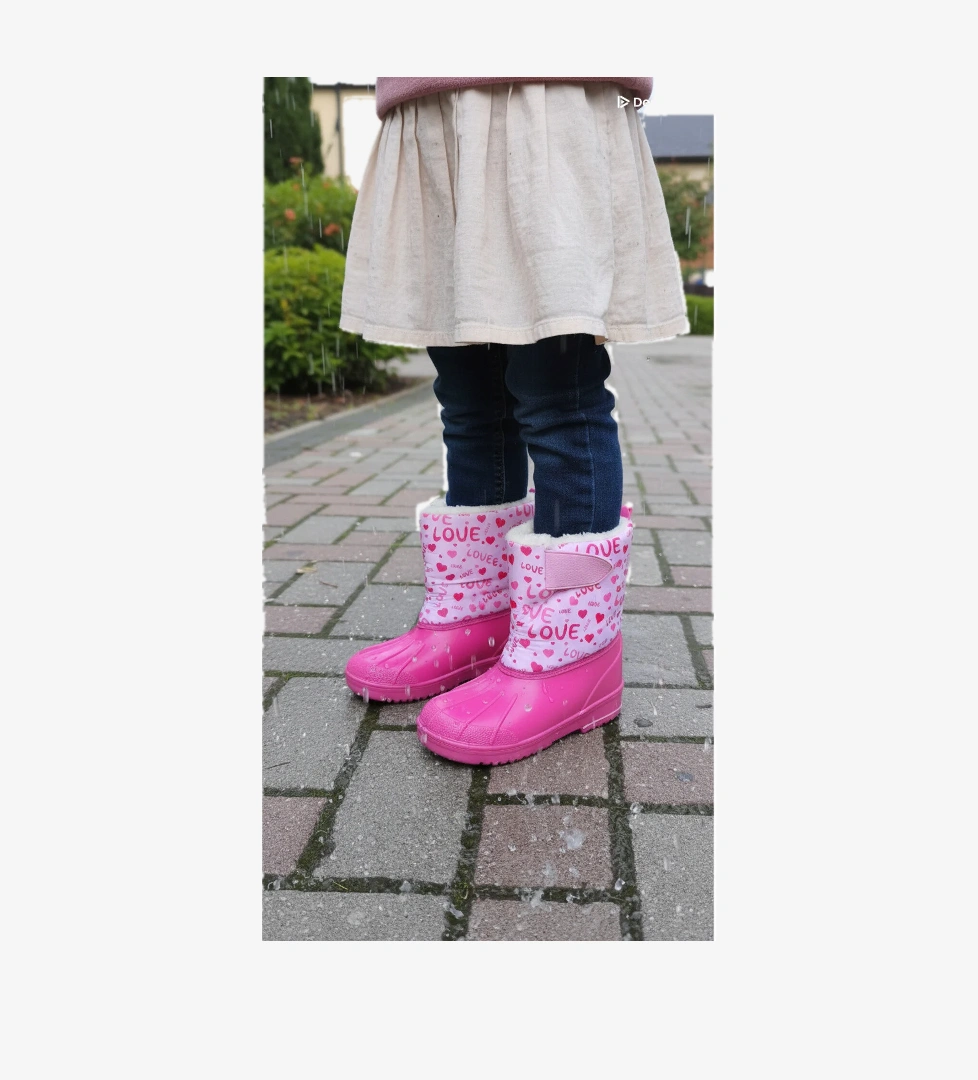 KIZ ÇOCUK SU GEÇİRMEZ İÇİ KÜRKLÜ KAR BOTU