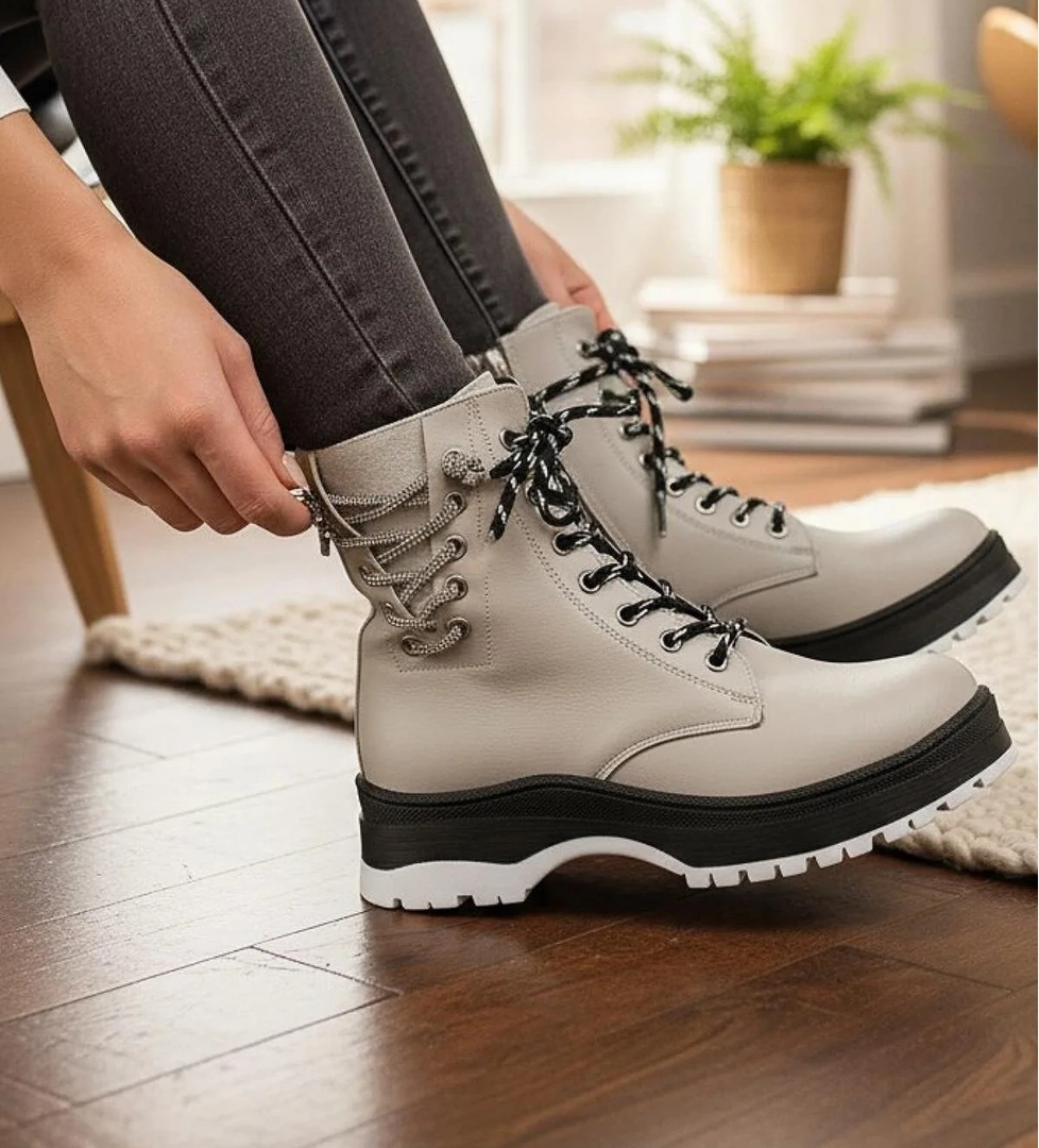 Ispartalılar 269 Ortopedik Bağcıklı Fermuarlı Kız Çocuk Bot Ayakkabı Kürklü model görseli