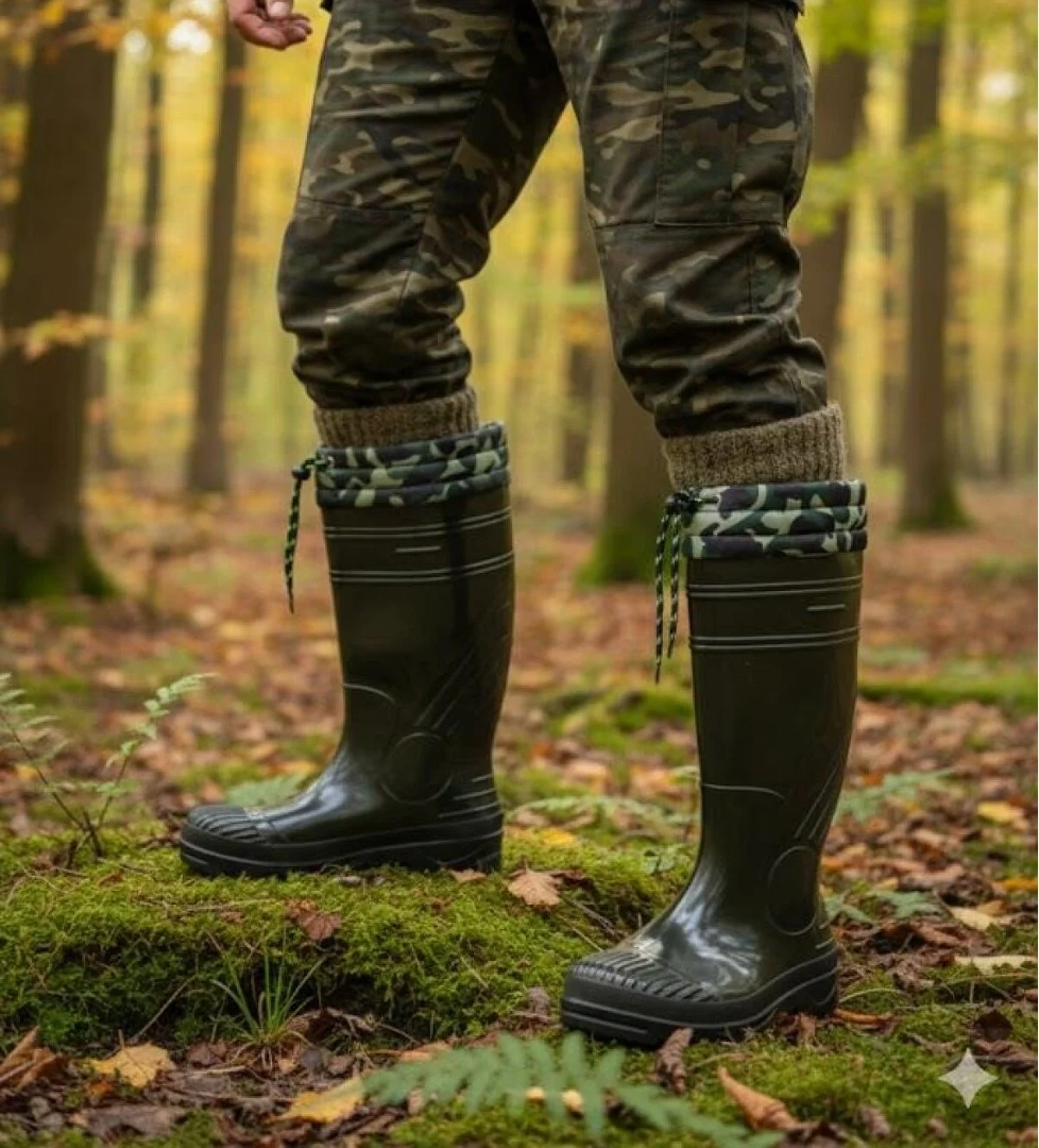 1197 Ulaş İçi Kürklü 40 Cm Uzunluk Pvc %100 Su Geçirmez Tarım Çiftçi Sulama İş Çizmesi - Görsel 1