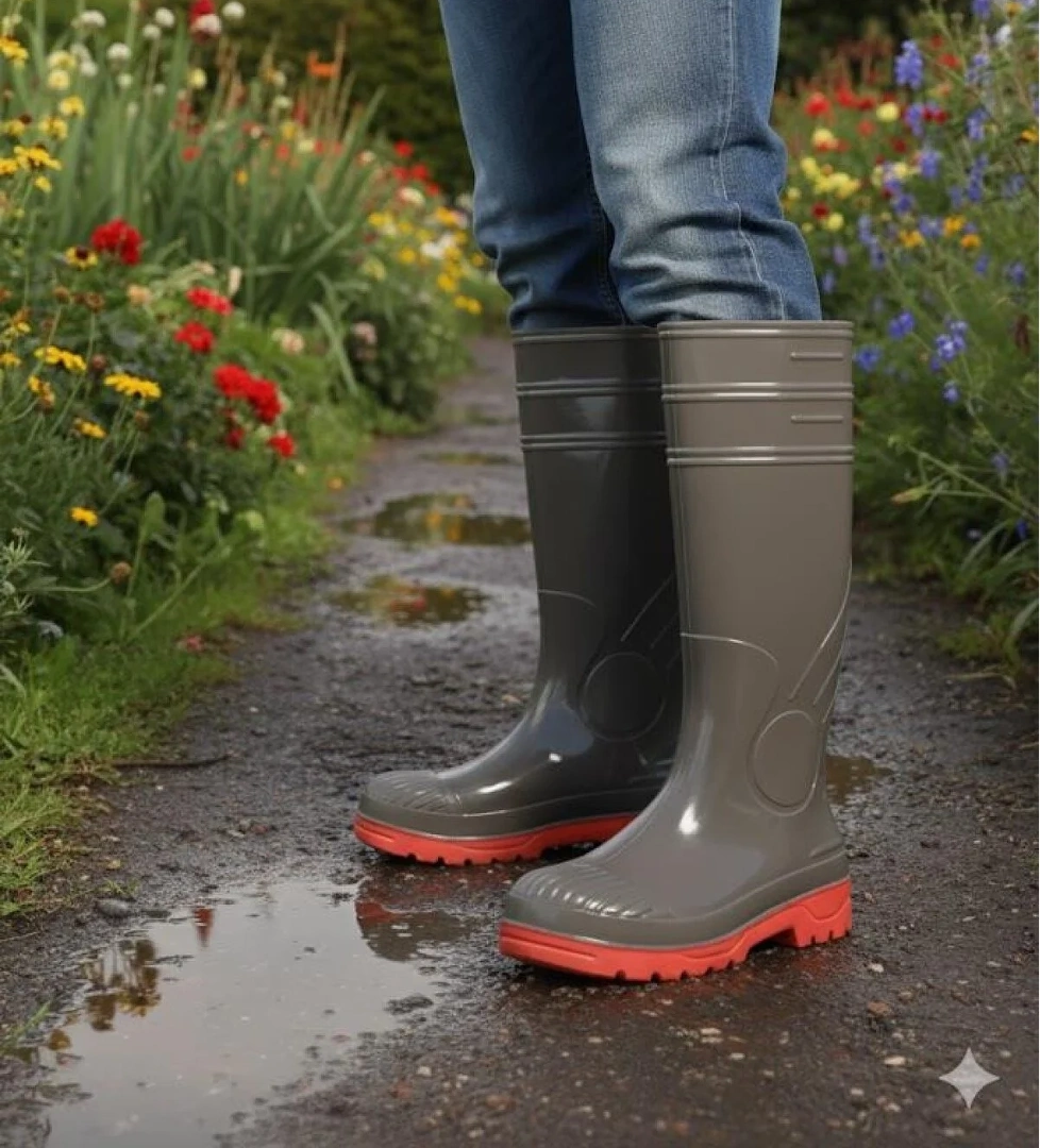 1199 Ulaş 37 Cm Uzunluk Pvc %100 Su Geçirmez Tarım Çiftçi Sulama İş Çizmesi