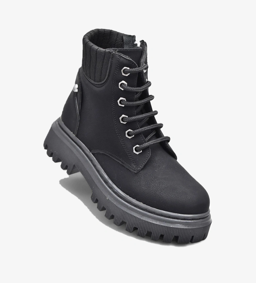 Ispartalılar 236 Ortopedik Bağcıklı Fermuarlı Kız Çocuk Bot Ayakkabı İçi Yünlü Botu model görseli