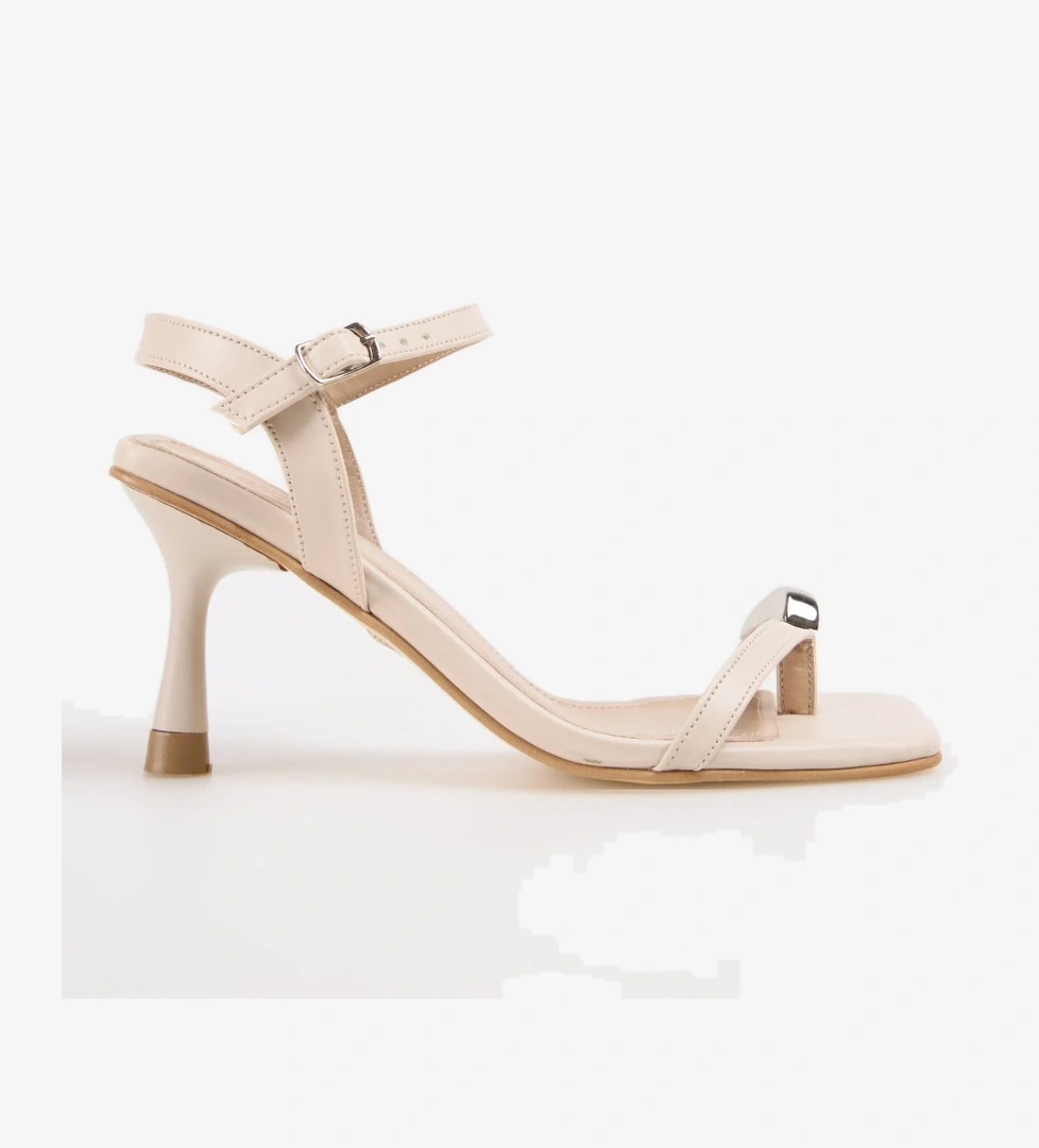 F By Fabrika Bej Kadın Topuklu Sandalet BRIGID model görseli