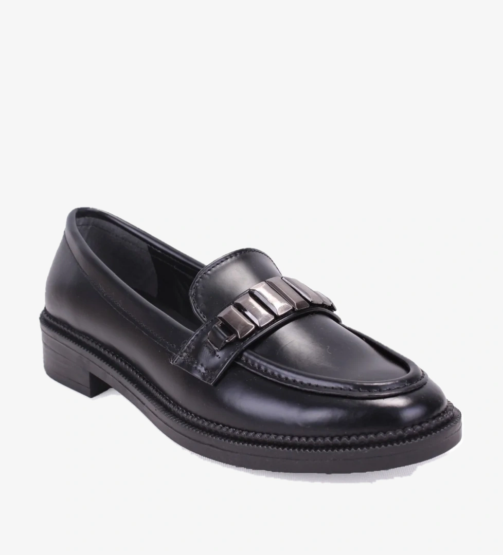 Dagoster DZA07-863702 Siyah Günlük Loafer Kadın Ayakkabı model görseli
