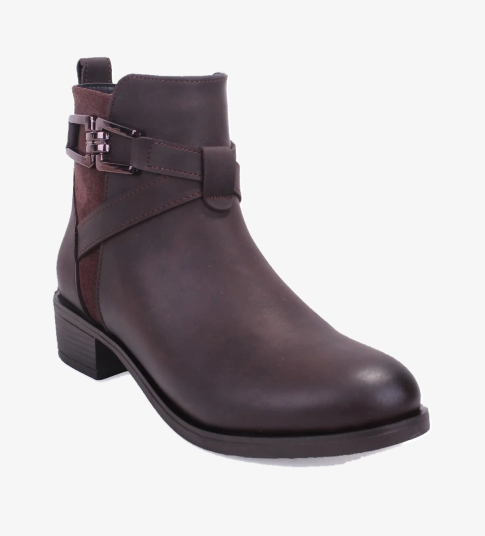 Dagoster Dza07-6822163 Kahve Siyah Günlük Düz Topuk Kadın Bot model görseli