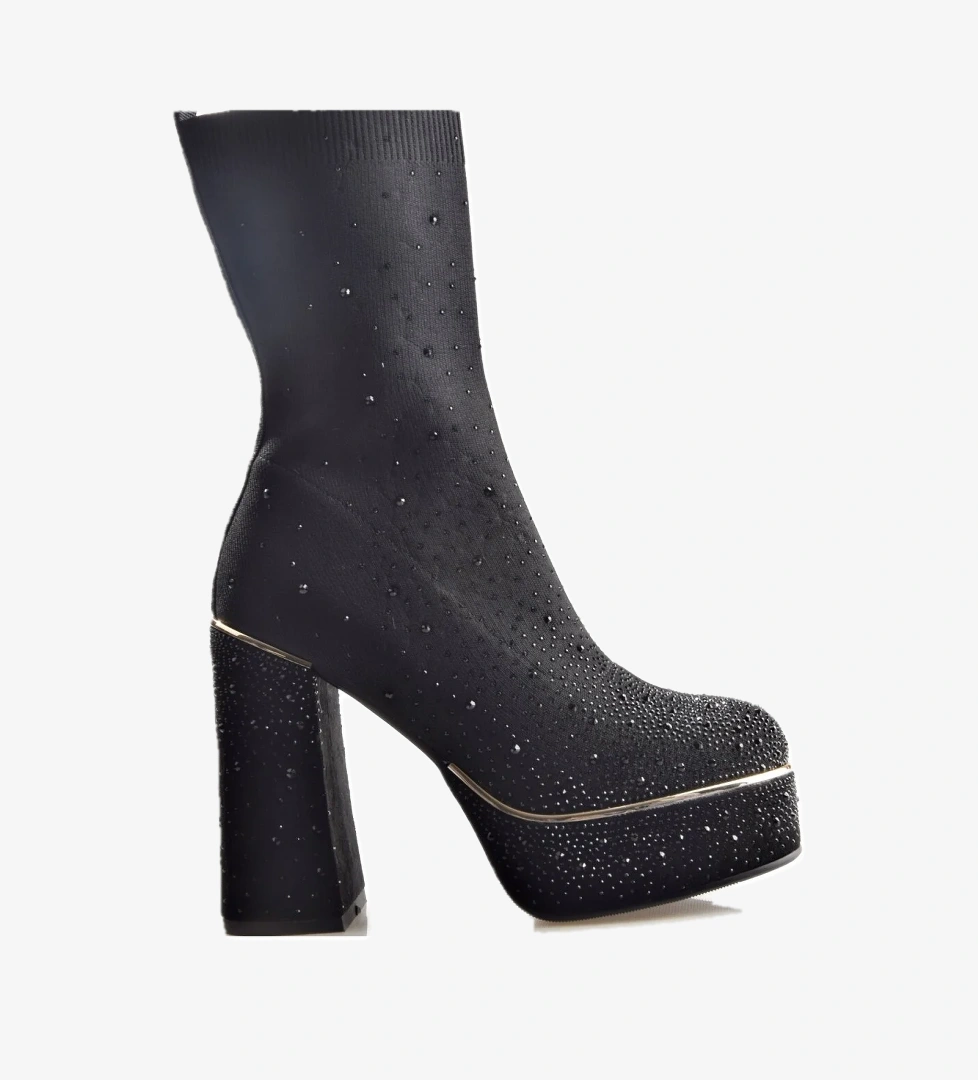 Guja 25K108 Kadın Platform Topuku Taşlı Streç Çizme model görseli