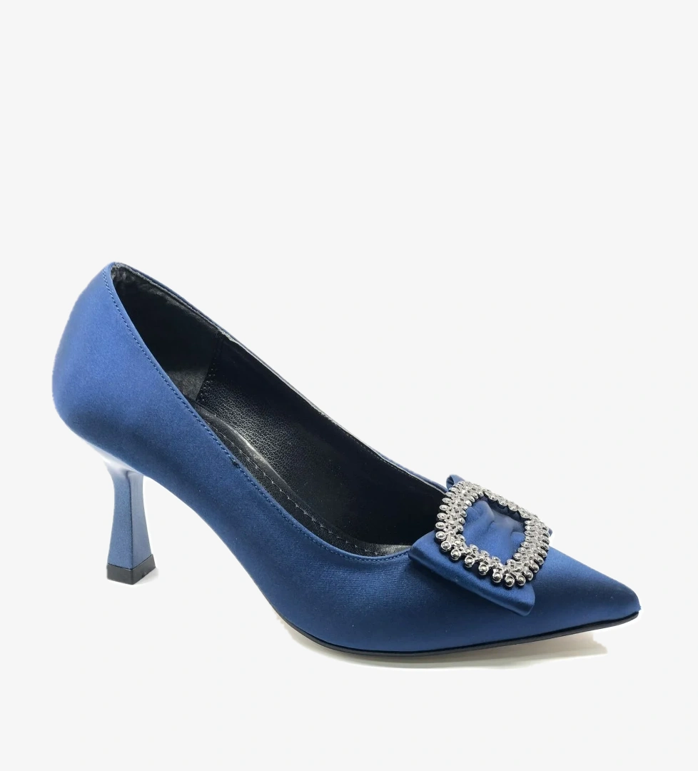 Feles Kare Toka 8 cm Topuklu Stiletto Kadın Ayakkabı model görseli