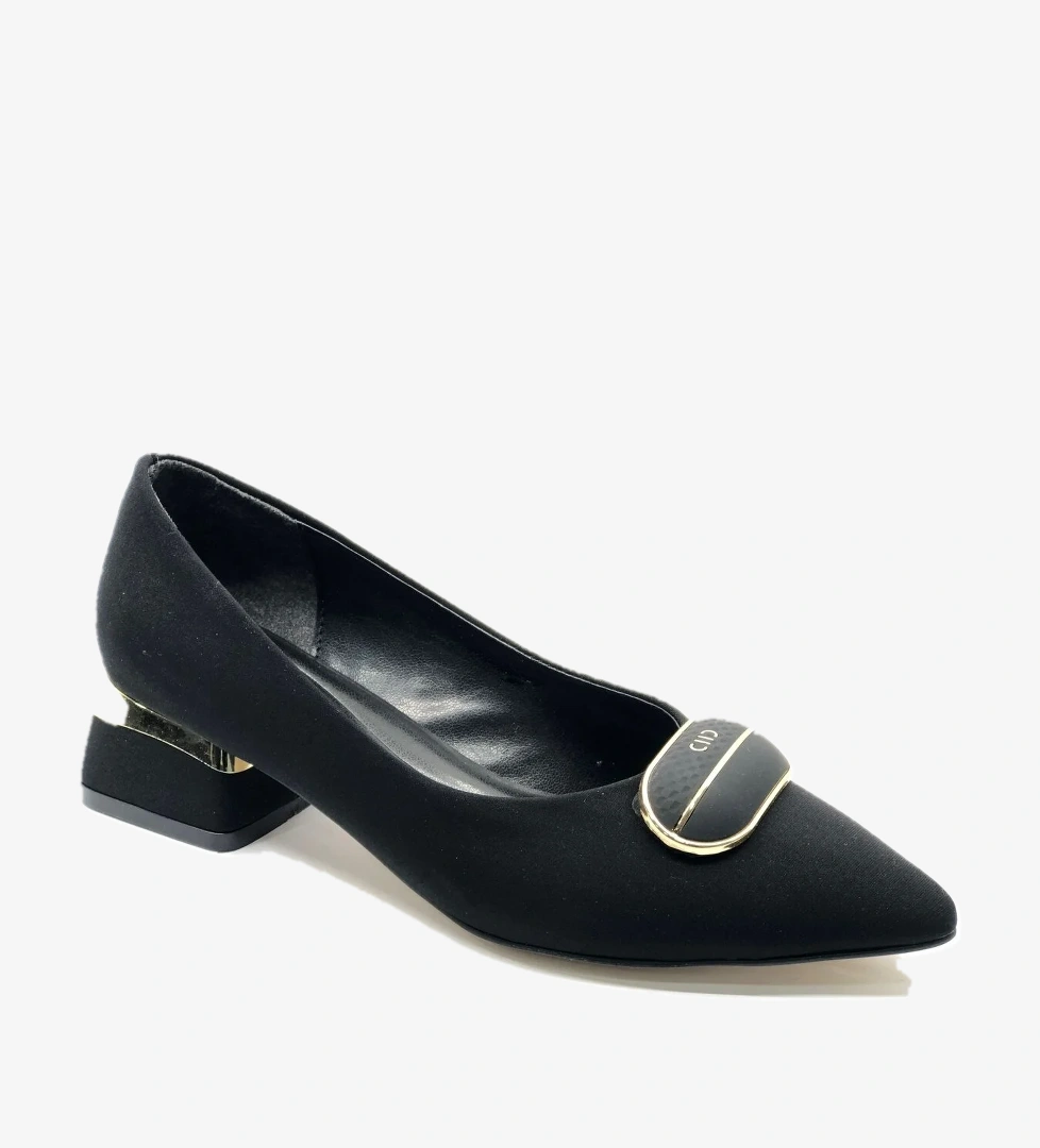 Silindir Toka Detaylı Topuklu Kadın Ayakkabı - Görsel 1