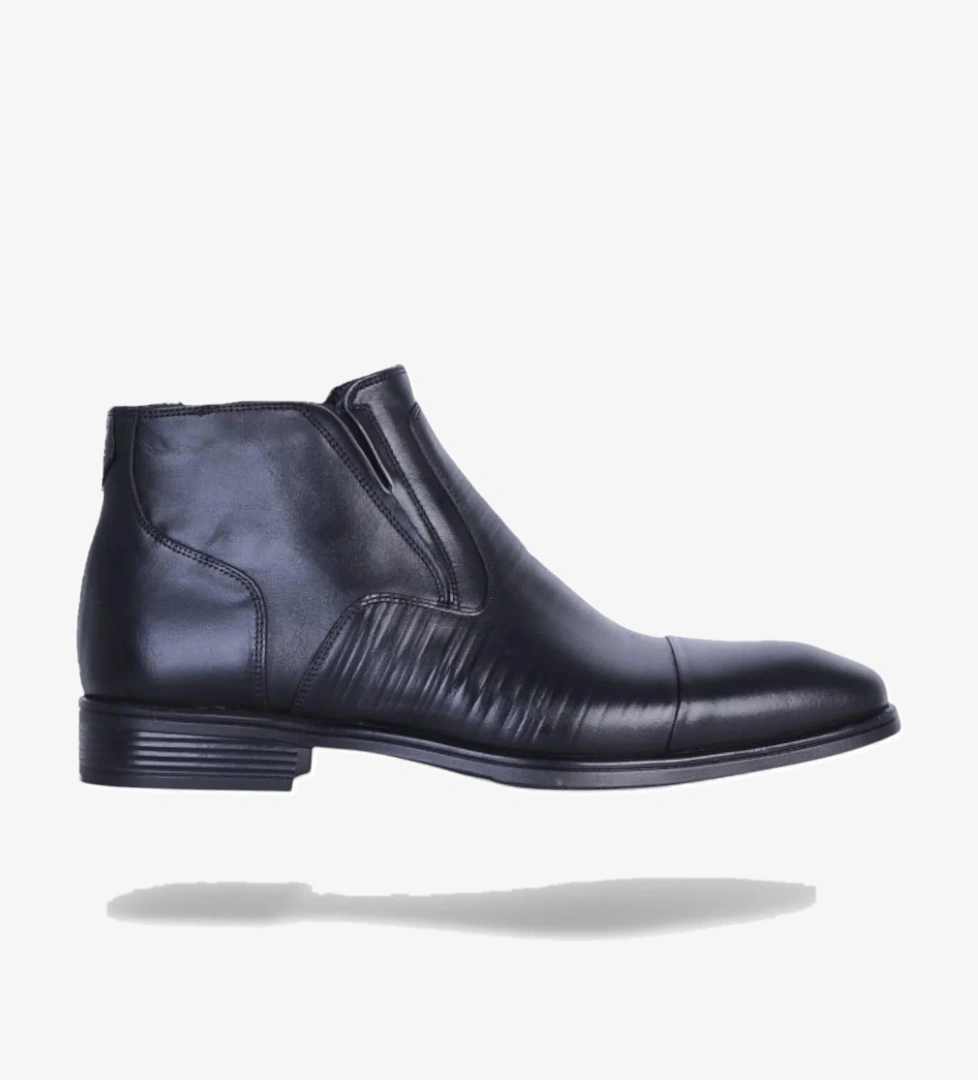 Censay 137 Siyah Antik Erkek %100 Deri Kürklü Bot model görseli