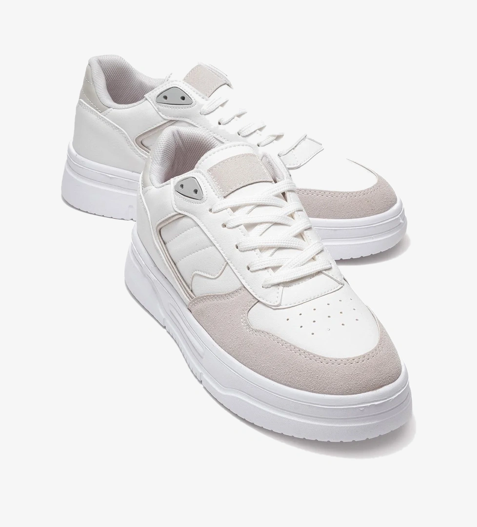 Bağcıklı Erkek Spor Ayakkabı BEYAZ BUZ