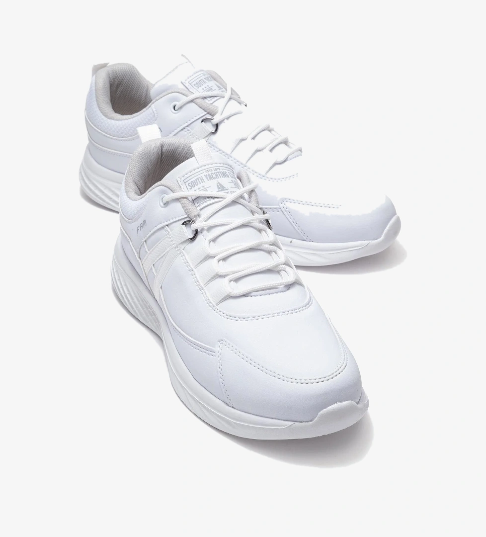 Bağcıklı Erkek Spor Ayakkabı BEYAZ BEYAZ