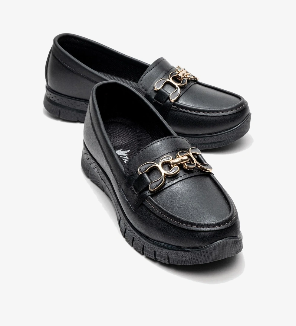 Triko Rahat Yumuşak Tabanlı Kadın Ayakkabı SİYAH CİLT