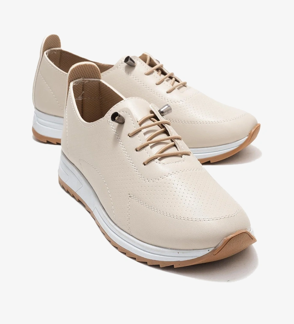 Ccway Kum Baskılı Yumuşak Tabanlı Kadın Ayakkabı Ci̇lt model görseli