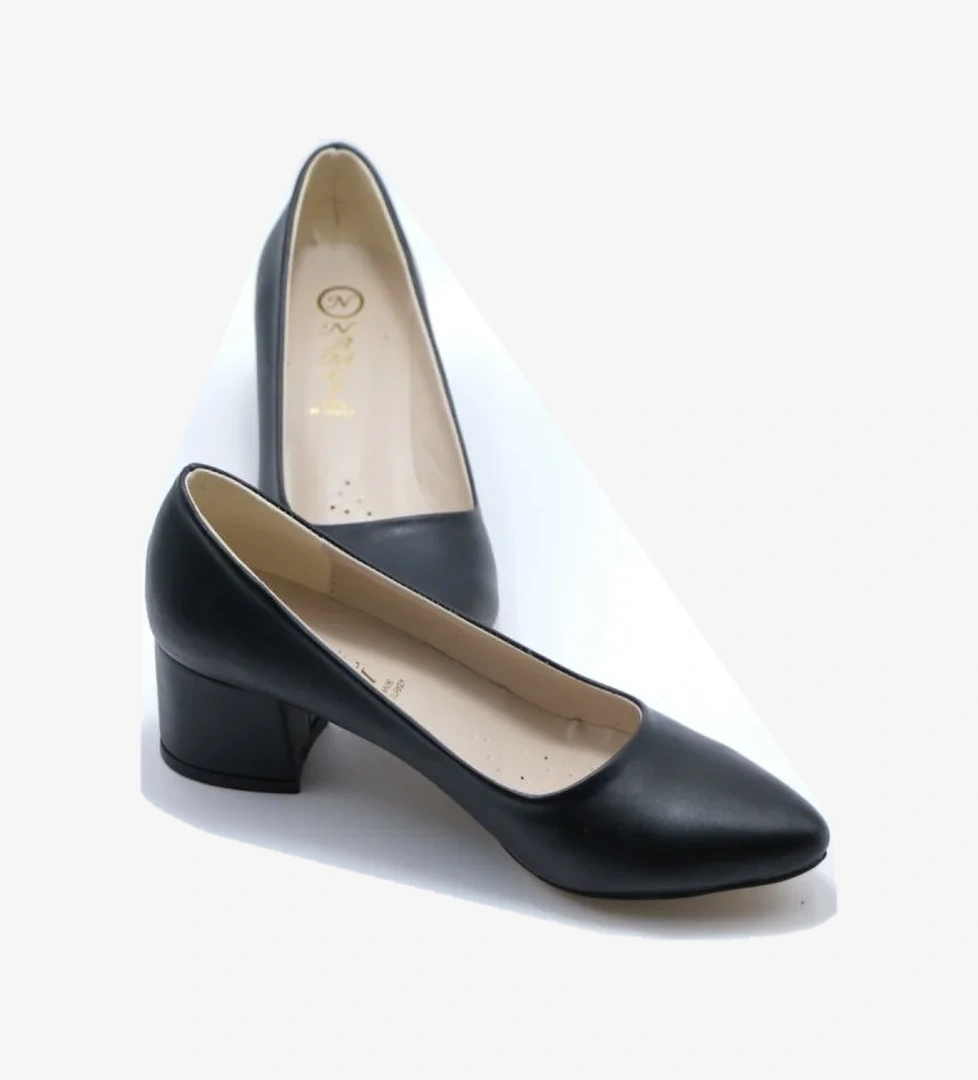 5290 5 Cm Kalın Topuk Topuklu Kadın Ayakkabı - Görsel 1