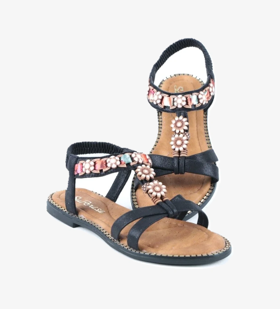 Ayakkabımood 254 Siyah Ortopedik Taban Bayan Sandalet Ayakkabı model görseli