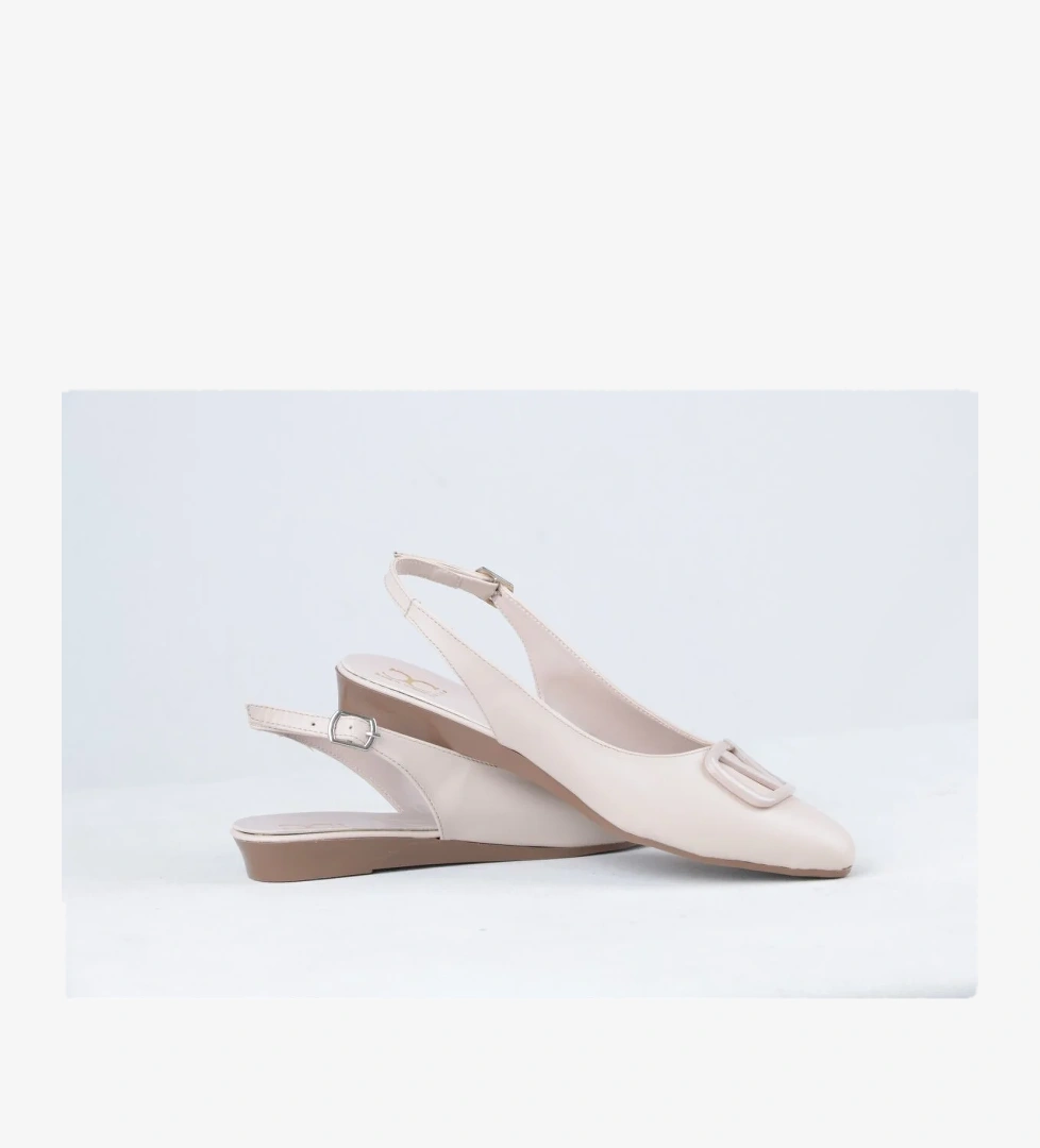 Cc V Toka Arka Açık Kadın Babet Ayakkabı