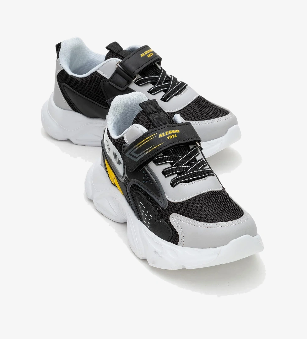 Ccway Cırtlı Bağlı Anorak Çocuk Spor Ayakkabı 26-30 31-35 Buz Bej Si̇yah model görseli