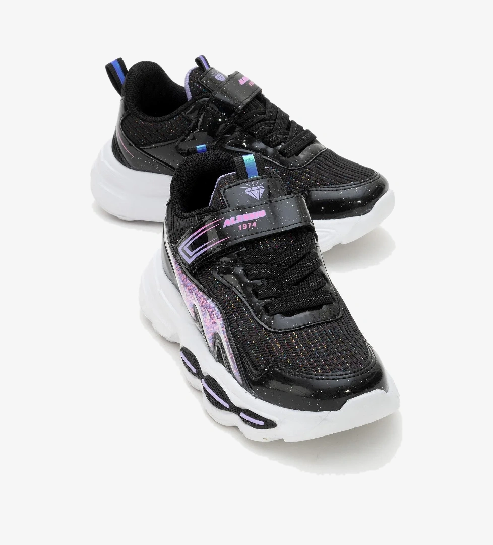 Cırtlı Bağlı Anorak Çocuk Spor Ayakkabı 26-30 SİYAH