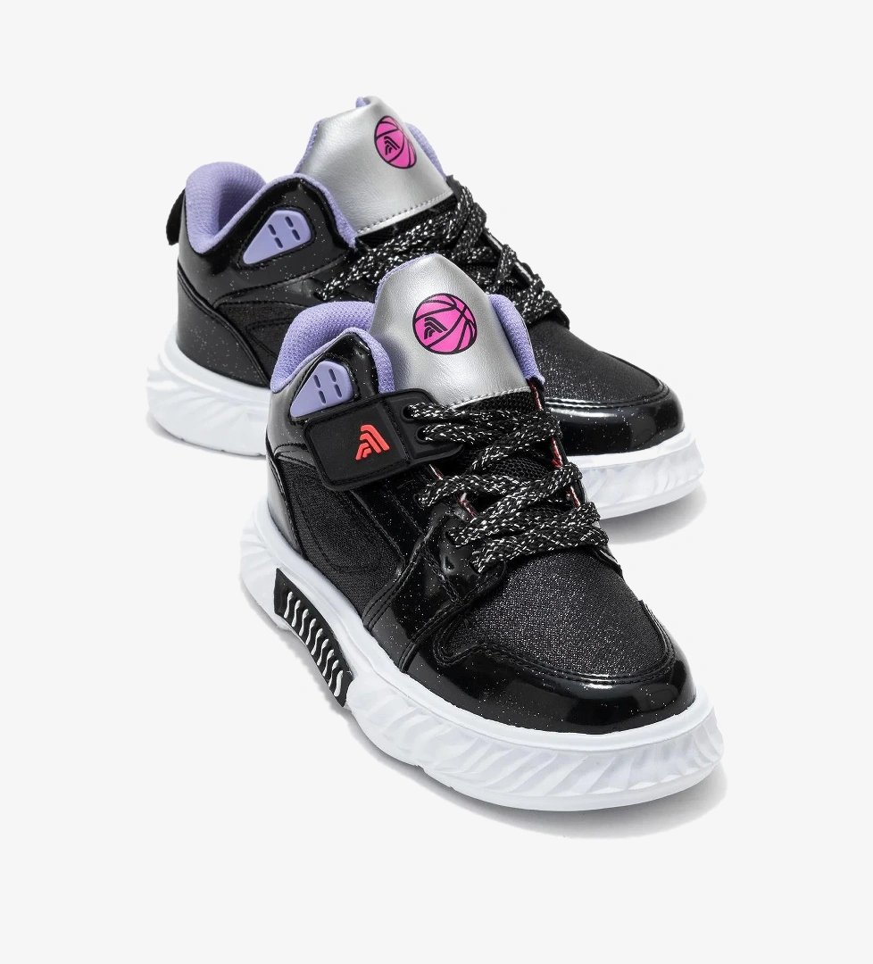 Işıklı Çocuk Spor Ayakkabı; SİYAH FÜME BEYAZ