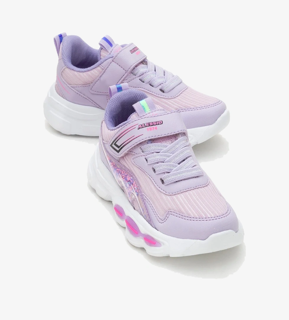 Cırtlı Bağlı Anorak Çocuk Spor Ayakkabı 26-30 LİLA