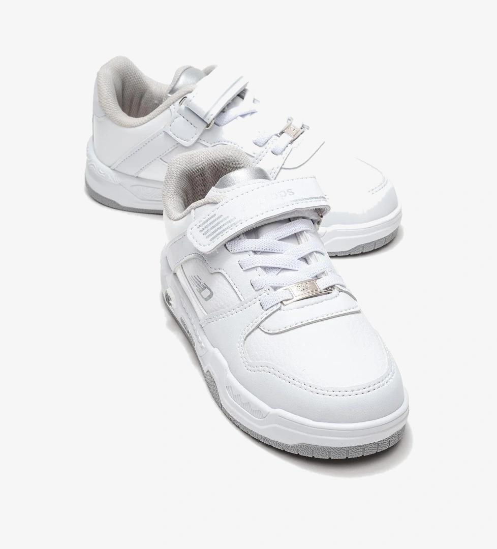 Cırtlı Çocuk Spor Ayakkabı ; BEYAZ GRİ