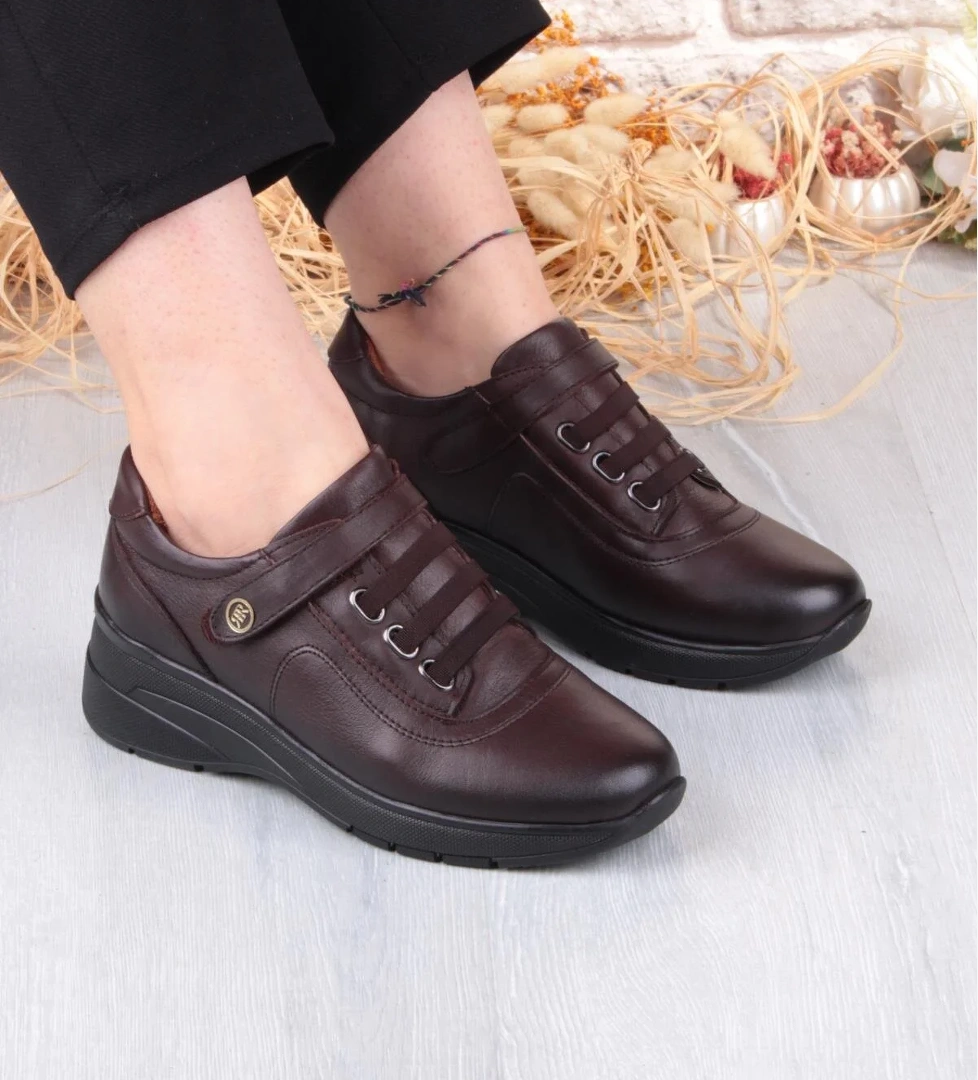 Mehmet Mete 7313 Rahat Esnek Kaymaz Taban Hakiki Deri Kadın Ayakkabı model görseli