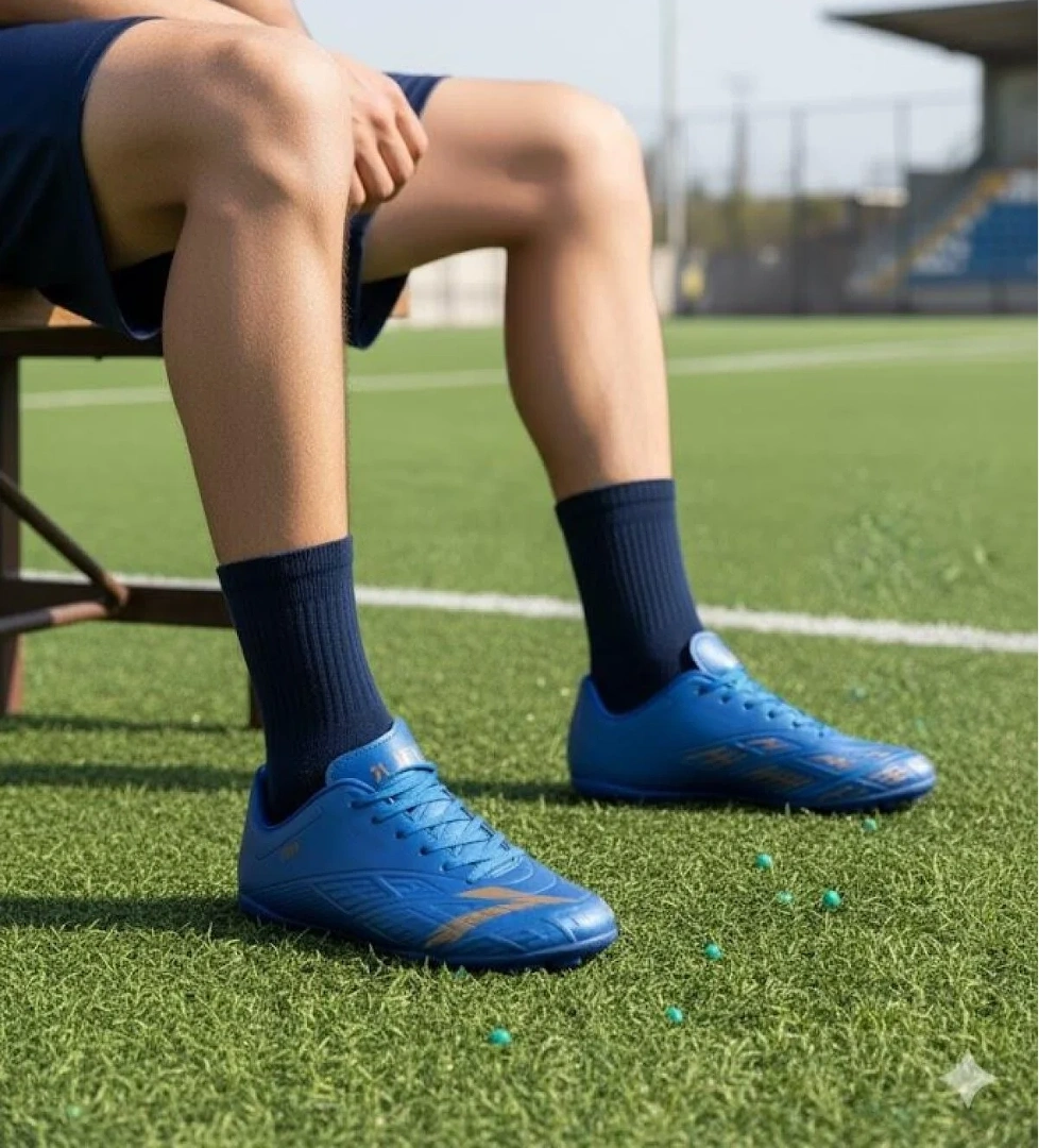 Lig Titan Saks Mavi Orjinal Ürün Çim Saha Halı Saha Erkek Futbol Ayakkabı model görseli