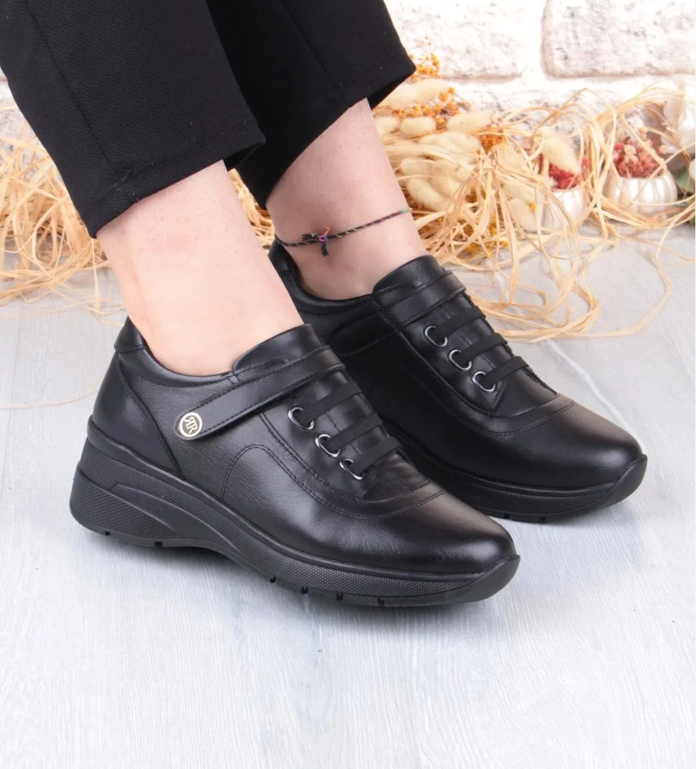 7313 Rahat Esnek Kaymaz Taban Hakiki Deri Kadın Ayakkabı