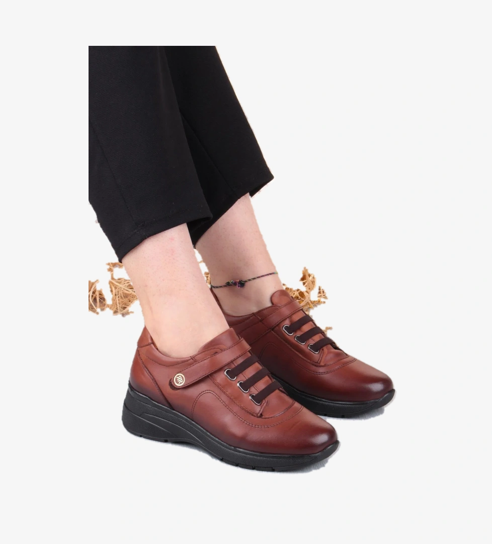 7313 Rahat Esnek Kaymaz Taban Hakiki Deri Kadın Ayakkabı