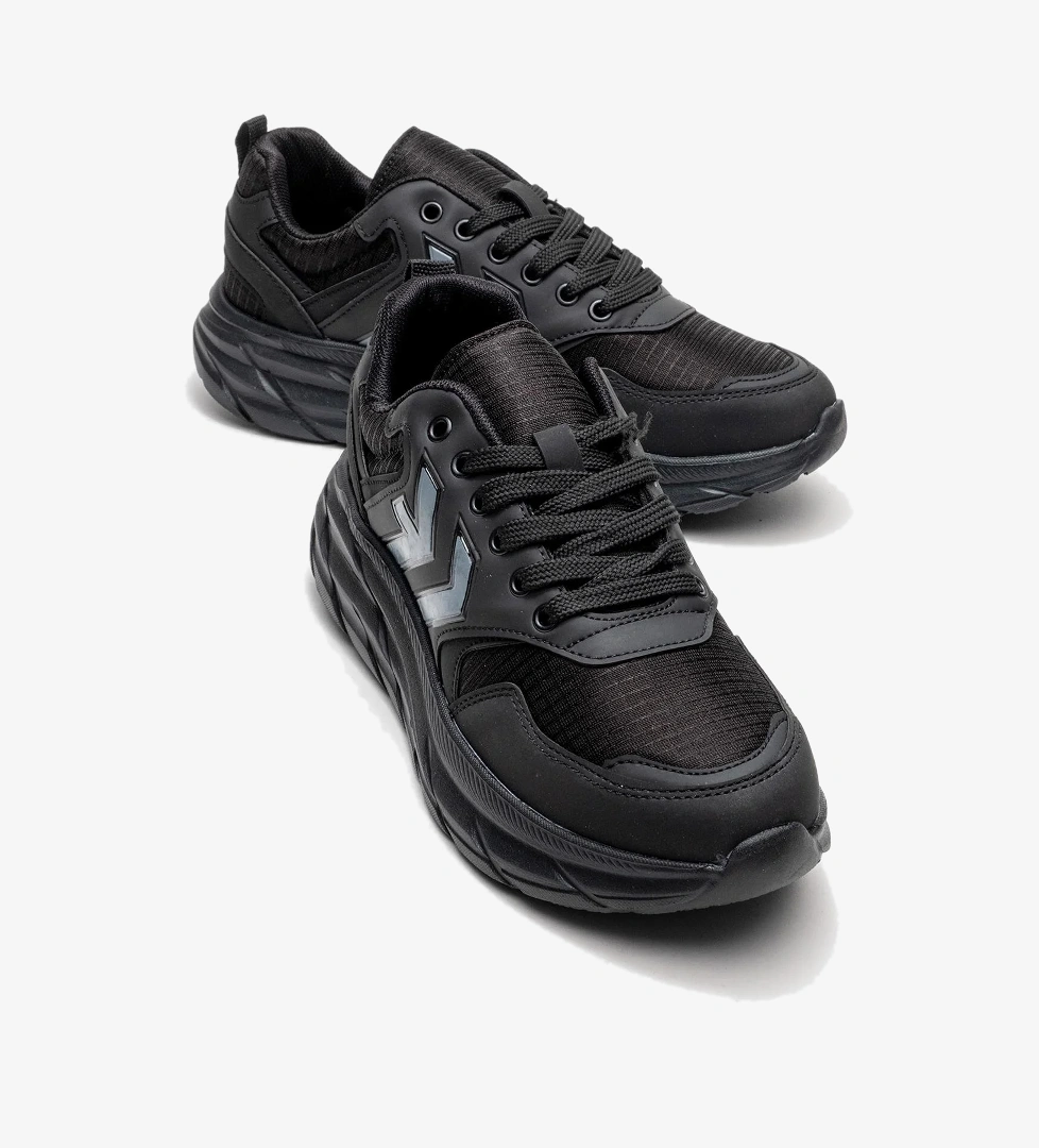 Ccway Bağcıklı Erkek Spor Ayakkabı Si̇yah Beyaz model görseli