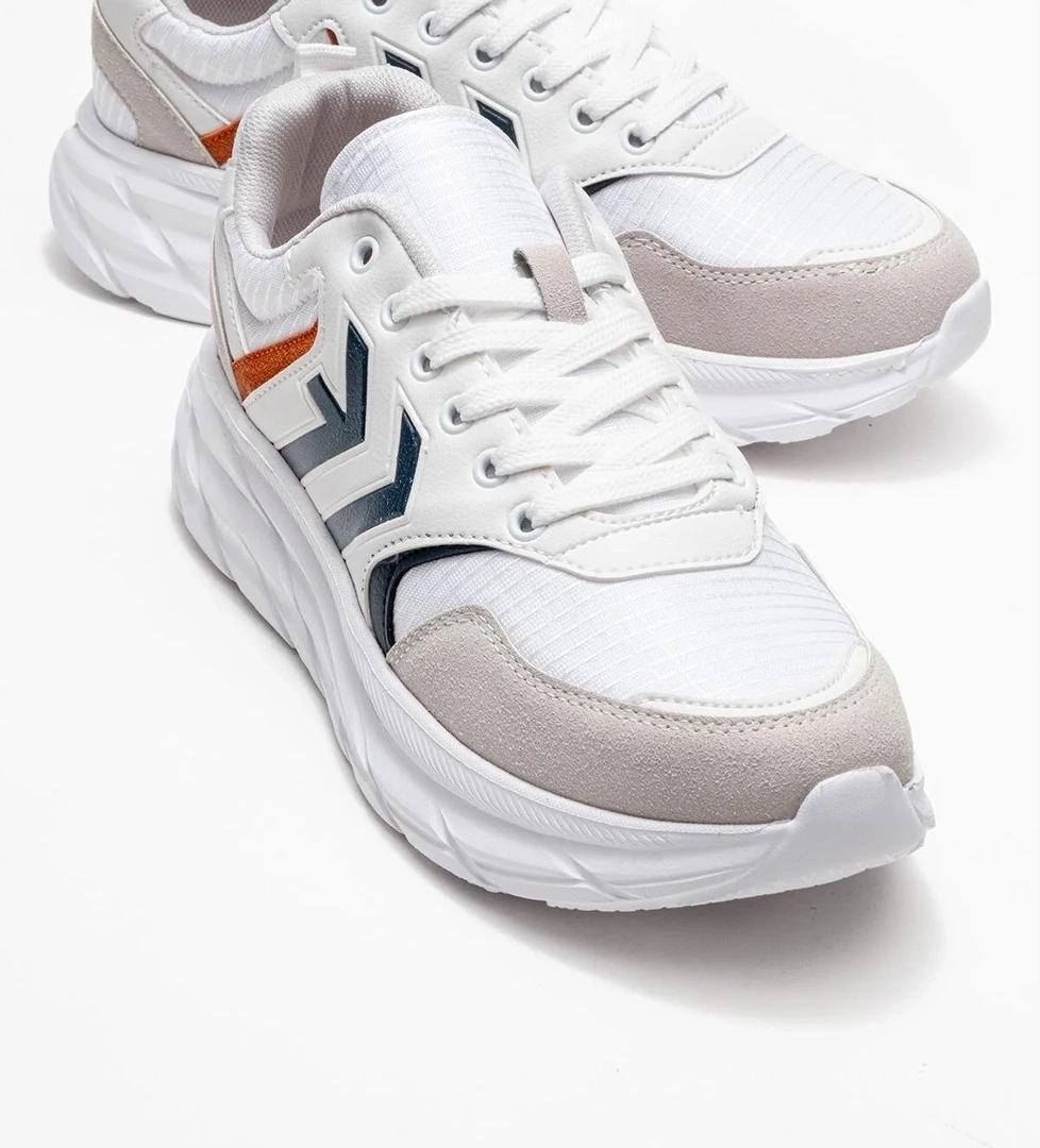 Bağcıklı Erkek Spor Ayakkabı SİYAH BEYAZ SİYAH TABAN