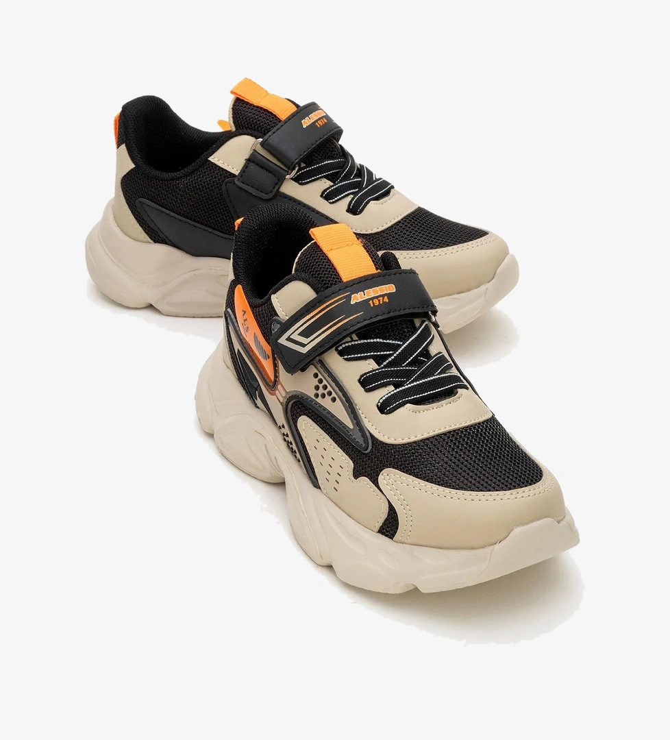 Cırtlı Bağlı Anorak Çocuk Spor Ayakkabı 31-35 BEJ SİYAH