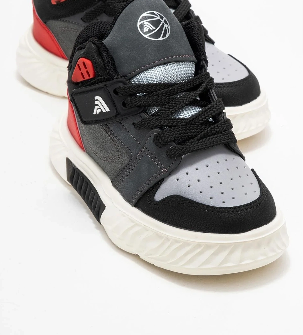 Ccway Işıklı Çocuk Spor Ayakkabı; Si̇yah Kirmizi Füme Beyaz Bej model görseli