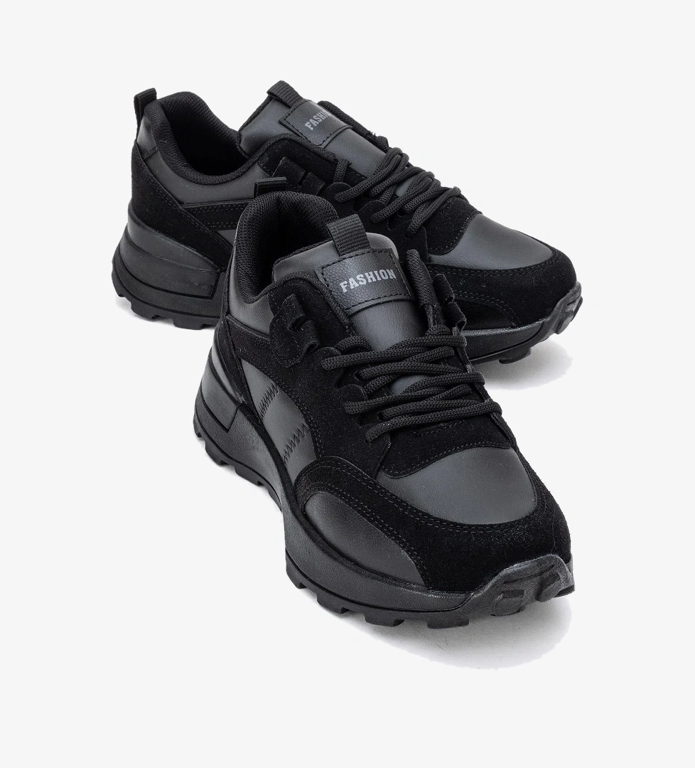 Bağcılklı Kadın Spor Ayakkabı SİYAH SİYAH