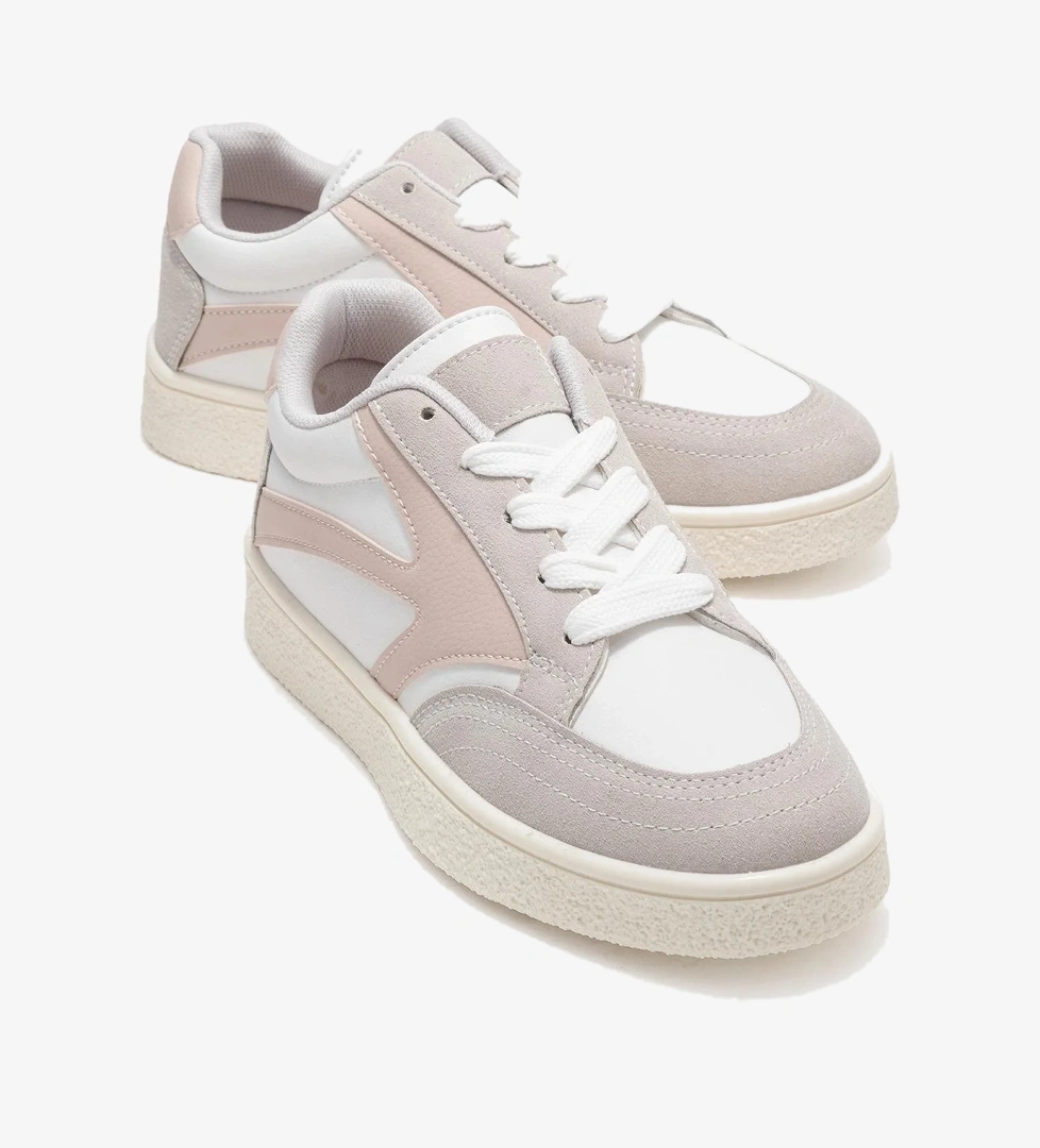 Kadın Anorak Spor Ayakkabı BEYAZ PEMBE