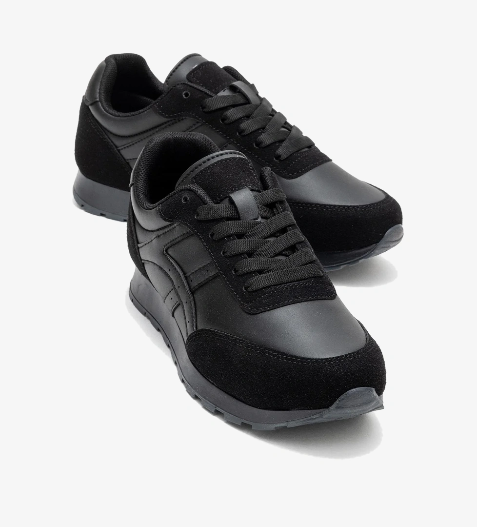 Ccway Bağcıklı Kadın Spor Ayakkabı ; SİYAH SİYAH model görseli