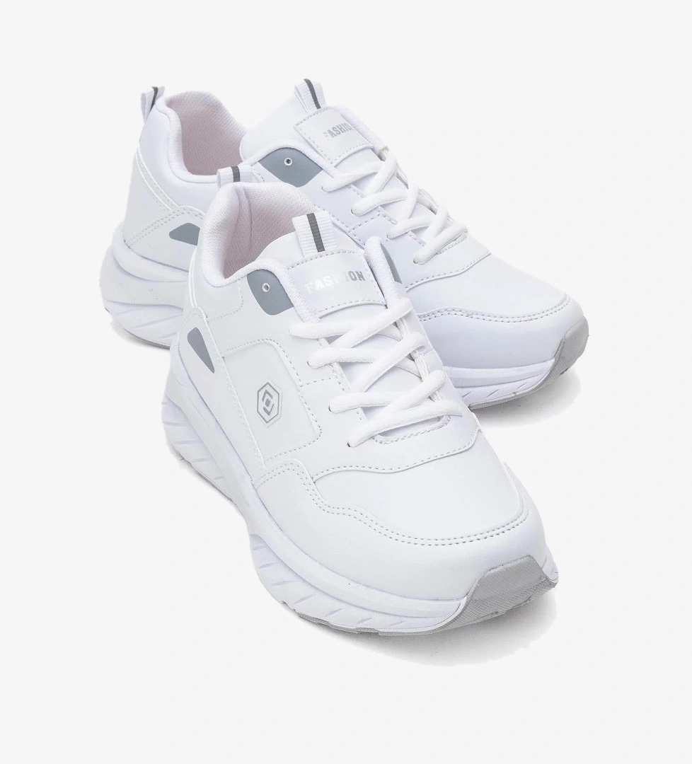 Kadın Spor Ayakkabı; BEYAZ GRİ