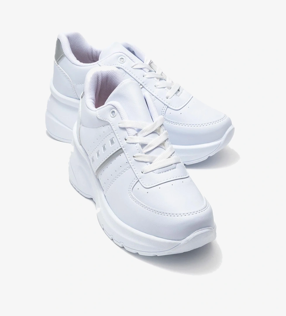 Ccway Kadın Spor Ayakkabı; Beyaz Si̇yah model görseli