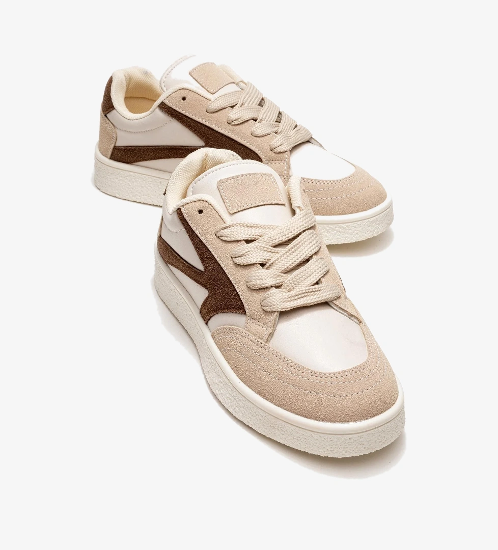 Kadın Anorak Spor Ayakkabı BEJ KAHVE