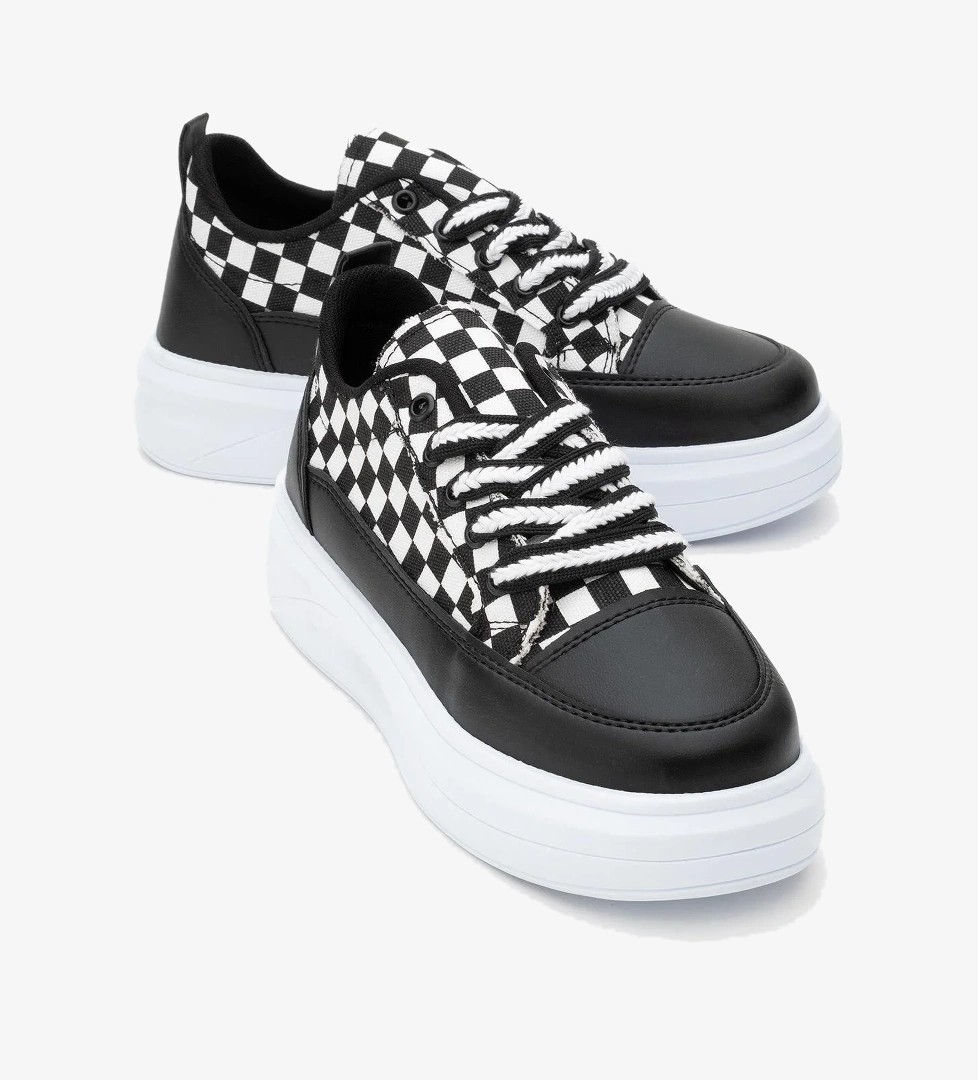 Kadın Anorak Spor Ayakkabı SİYAH DAMA