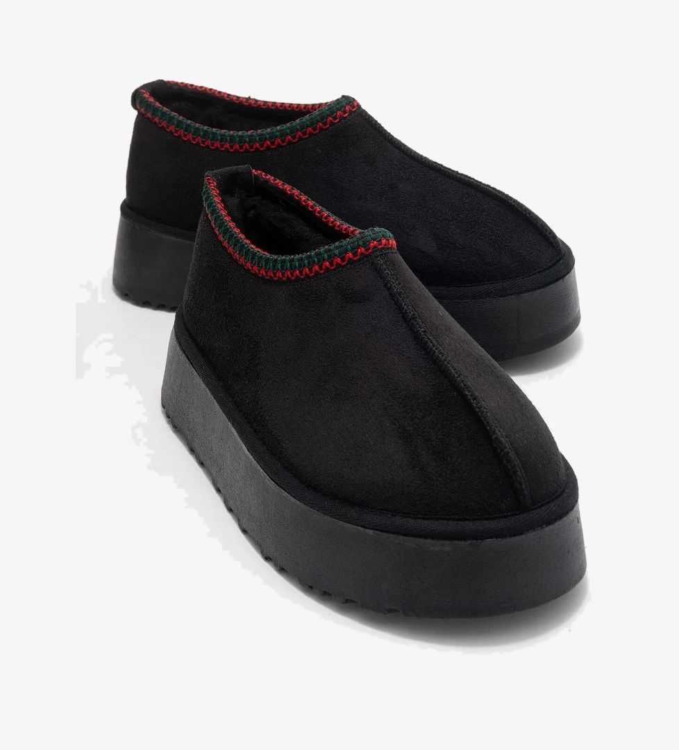 Yüksek Tabanlı Kısa Mini Bot SİYAH - Görsel 1