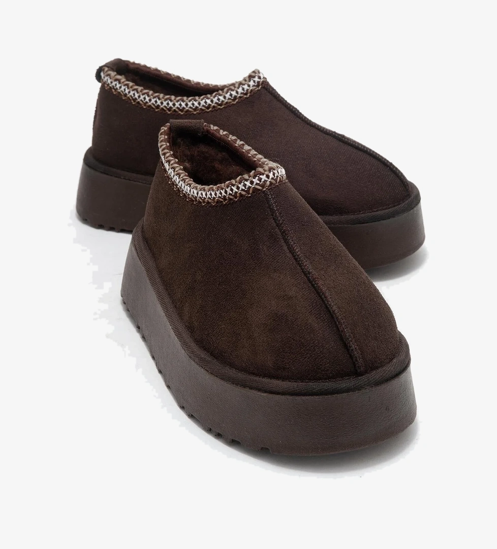 Yüksek Tabanlı Kısa Mini Bot KAHVE