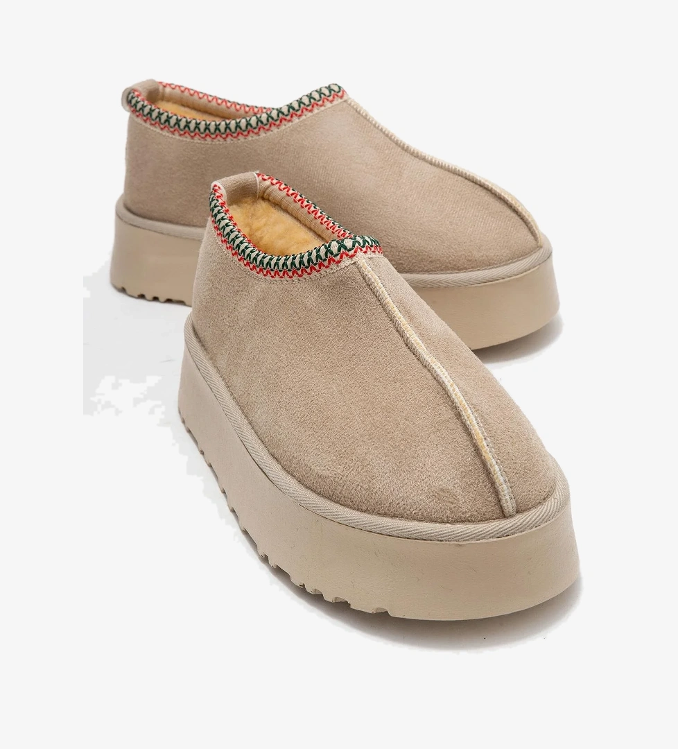 Yüksek Tabanlı Kısa Mini Bot BEJ