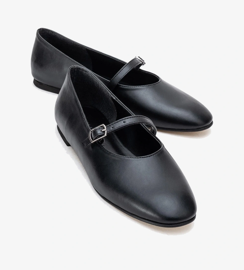 Kadın Kemerli Babet SİYAH CİLT