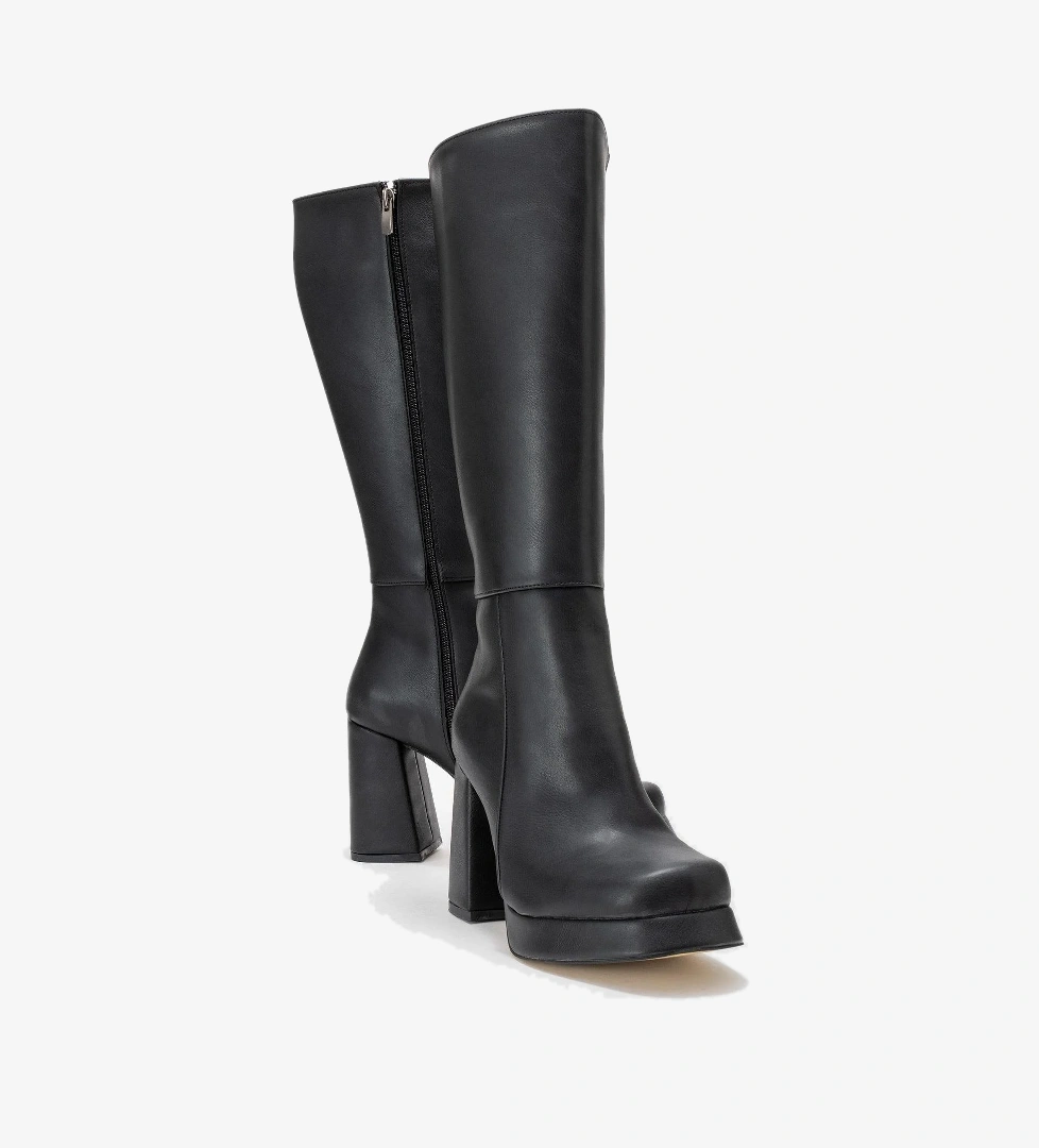 Kadın Platform Taban Çizme SİYAH CİLT - Görsel 1
